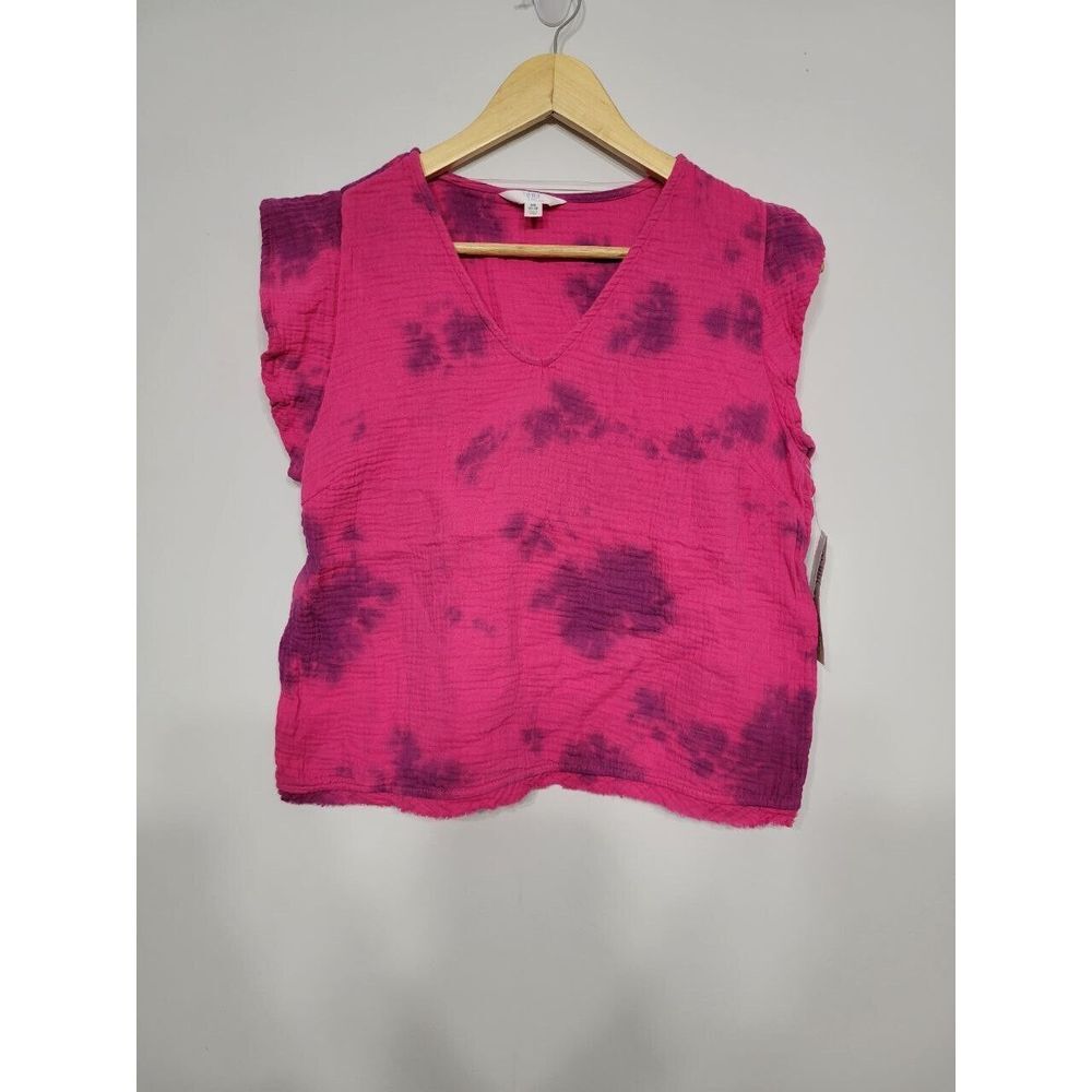 Time & True Size XS Tie-dye Cropped Tshirt